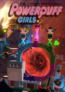 The Powerpuff Girls Adventure World Portal as it appears on The Shard.