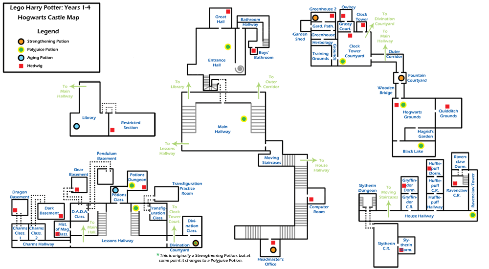 hogwarts school map