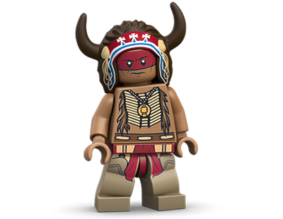 Lego The Lone Ranger-red knee personaje nuevo indios jefe rojo marrón 