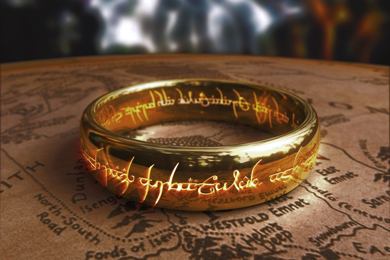 LOTR Ring The One Ring (gold plated)(NN0903) JRR Tolkien The Lord Of 