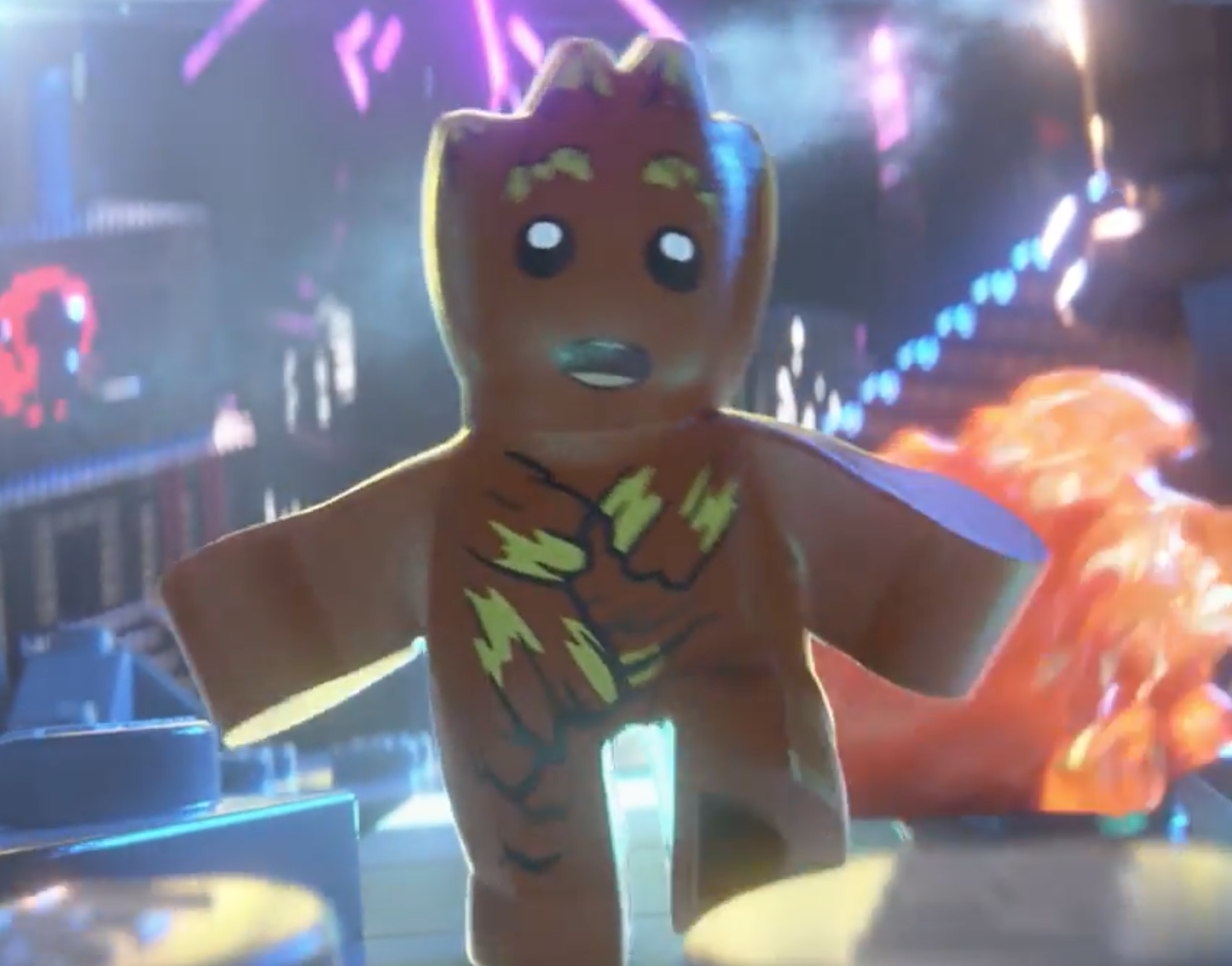 super héros lego marvel groot