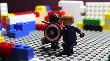 Lego stop motion marvel top