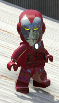 LEGO Marvel Super Heroes: Avengers: Iron Rescue Minifigure (Pepper Potts)  in Red Armor with Drone