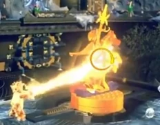 Flame On.jpg (72 KB) Human Torch "Flame On" burning an Asgardian statue