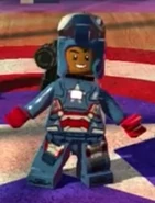 Iron Patiot revealing his face.