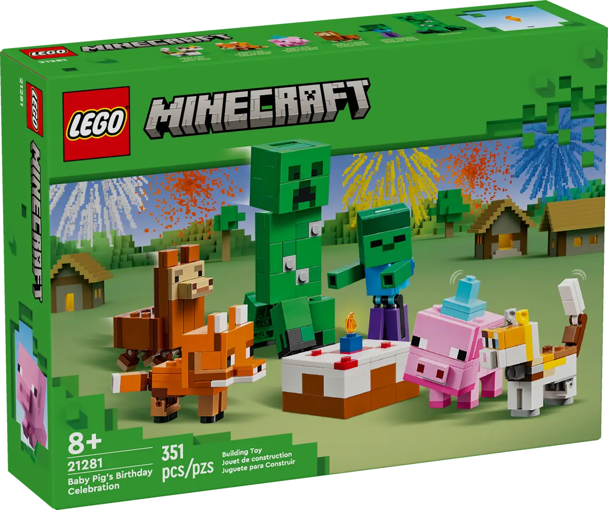 Baby Pig s Birthday Celebration LEGO Minecraft Wiki Fandom