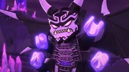 Garmadon benutzt Zerstörung in seiner Oni-Form