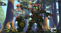 Garmadon verfolgt die Ninja.