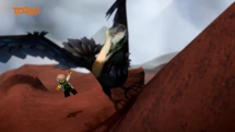 Garmadon fällt von der Bergklippe.