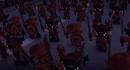 Die Armee auf den Straßen von Ninjago City