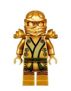 Eine Legofigur von ihm als Goldener Ninja.