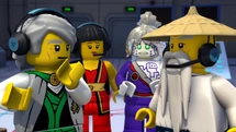 Garmadon kommuniziert mit den Ninja.