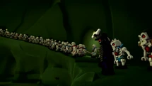 Garmadon mit seiner Skelettarmee.
