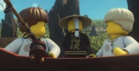 Wu und Garmadon beim Angeln