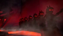 Garmadon kann mehrere Schatten von sich erschaffen.