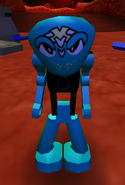 A blue-skinned Riegel in the PC version of LEGO Racers 2