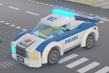 Lego blue police car hot sale