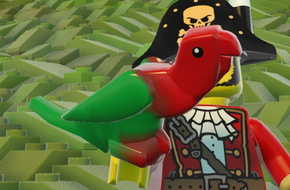 ☀️NEW Lego Friends Animal Marbled Red Green PARROT Pirate Captain Minifig bird 