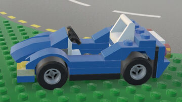 Lego blue sports car store