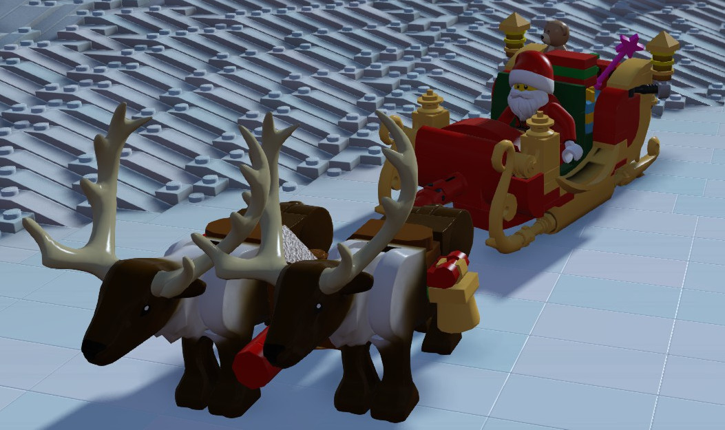 Lego santa and reindeer sale