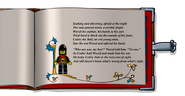 Weezil's bio from the Knights' Kingdom Minifigure Handbook