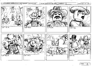 Storyboards for the Wild West themed FMV