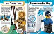 Snowboarder page with the Ice Fisherman in LEGO Minifigures: Character Encyclopedia