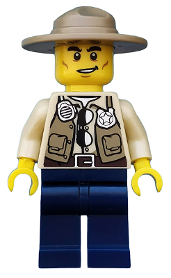 LEGO City Minifigure - Male Police Officer / Policeman, moustache