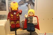 Brick-built Iron Man and Thor