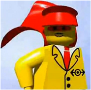 The Super Station Master in the LEGO Loco opening cinematic.