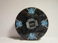 Bonezai's Spinner with blue skull graphics
