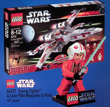 66221 X-Wing Fighter and Luke Pilot Maquette Co-Pack | Brickipedia