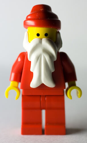 Lego Male Minifig Santa Claus Torso w// Red Jacket White Hands Xmas Christmas