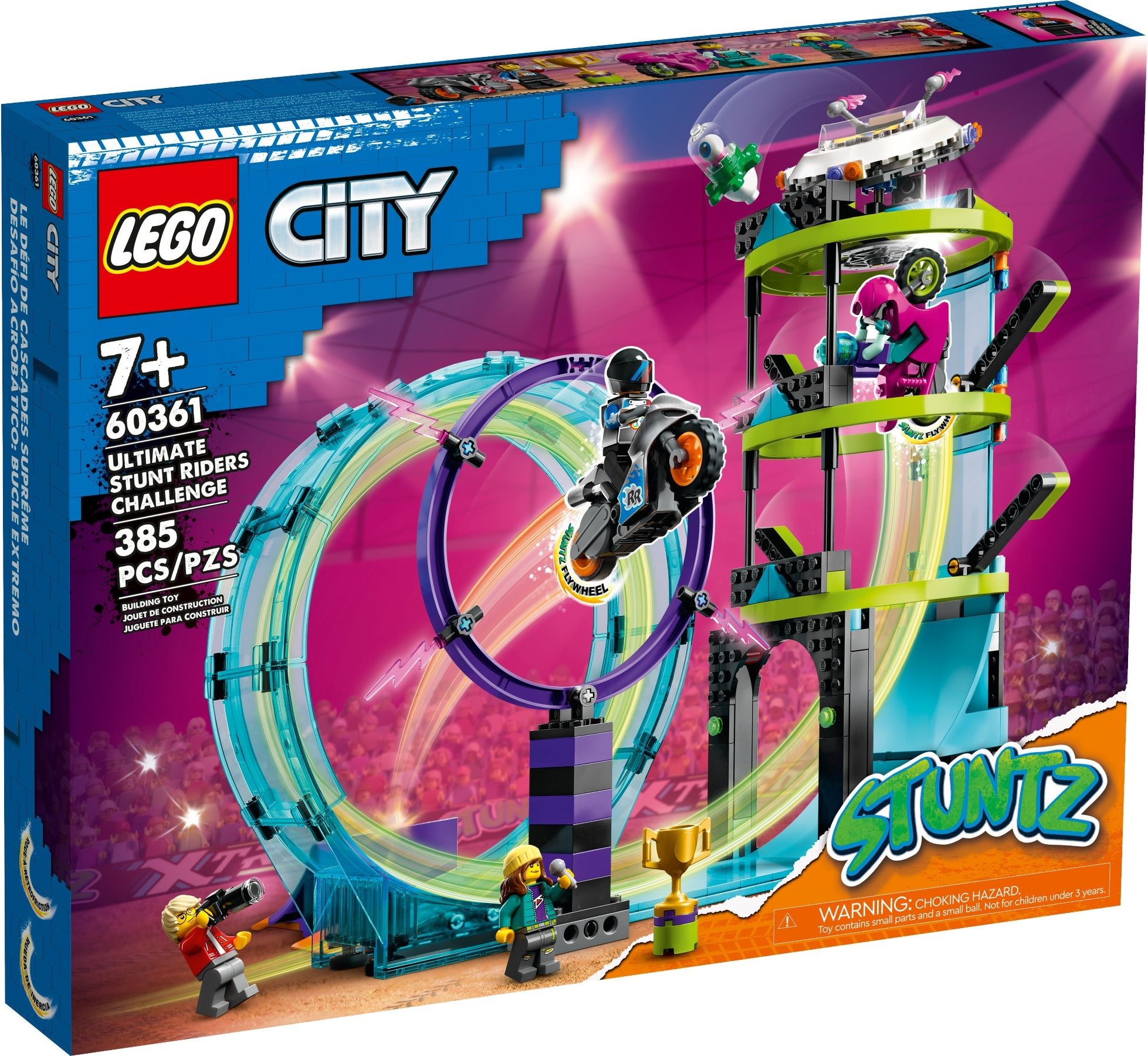 LEGO City Stuntz Cyber Stunt Bike 60358, Flywheel-Powered Motorbike Toy to  Perform Jumps and Tricks, Action Toys for Boys and Girls Ages 5 Plus