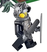 An Elite Dragon Knight as he appears in 7187 Escape from the Dragon's Prison