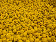 A large pile of Minifigure Heads