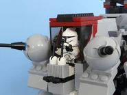 The cockpit of the AT-TE housing a Clone