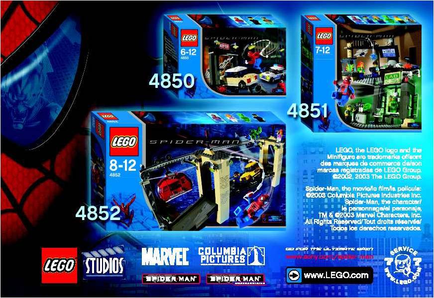 Lego spiderman sets 2002 hotsell