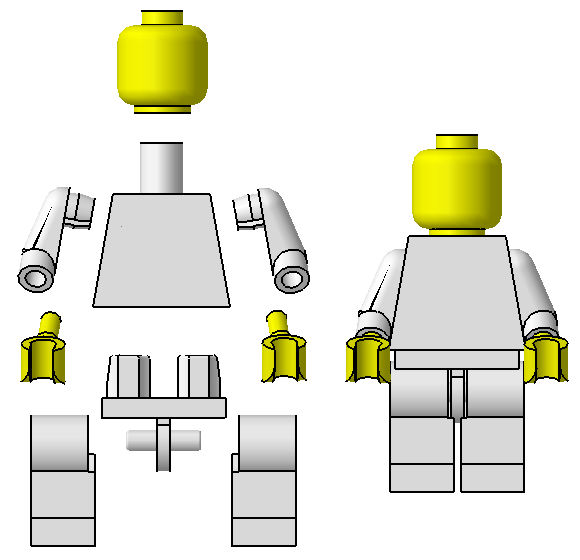 LEGO Pair of Brown Legs Minifigure Body Part 