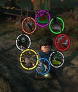 Harry's spell wheel in LEGO Harry Potter: Years 5-7