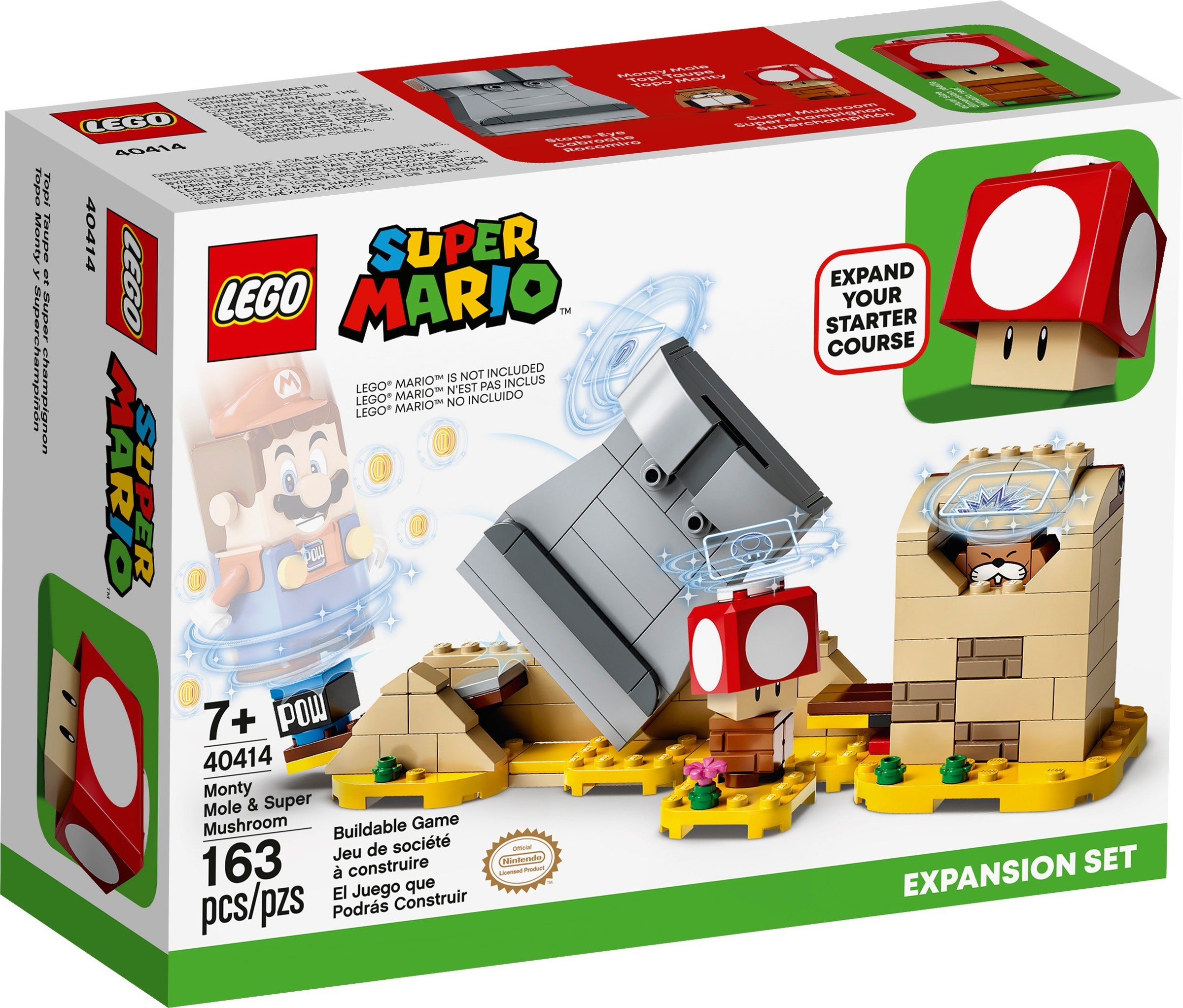 40414 Monty Mole & Super Mushroom Expansion Set | Brickipedia | Fandom