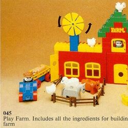 Vintage duplo farm set top