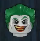 The Joker's head as a saving icon in LEGO Batman 2