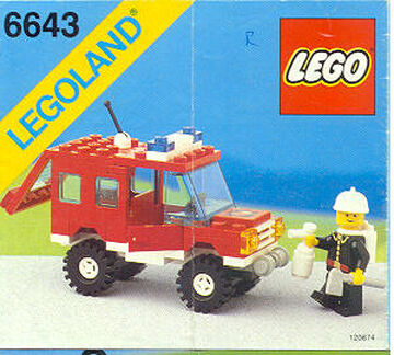 Vintage lego fire truck best sale