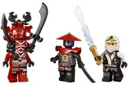 The three minifigures