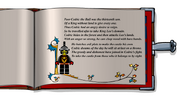 Cedric's bio revealing he's a prince, from the Knights' Kingdom Minifigure Handbook