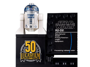 Présentoir, qui comprend également la brique commémorant le 50ème anniversaire de Lucasfilm