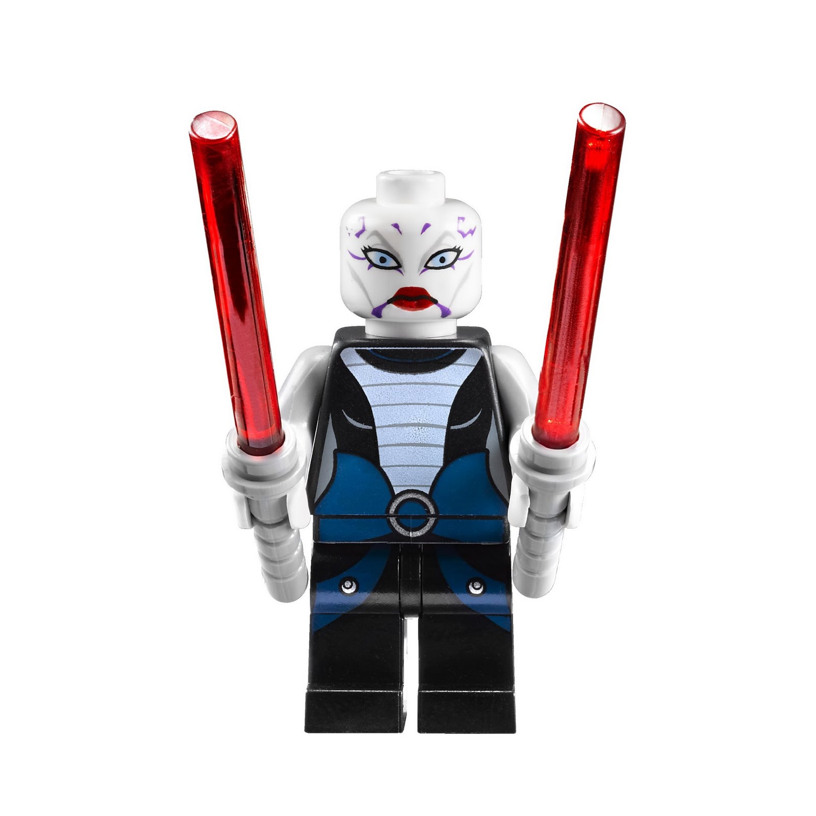 Lego Asajj Ventress 7676 Dark Blue Torso Star Wars Minifigure 