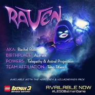LEGO Batman 3 Heroines & Villainesses Pack Raven.jpg (66 kio) Raven