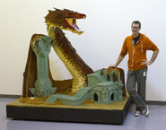 The life size LEGO sculpture of Smaug is designed by Erik Varszeg that appeared at multiple conventions.